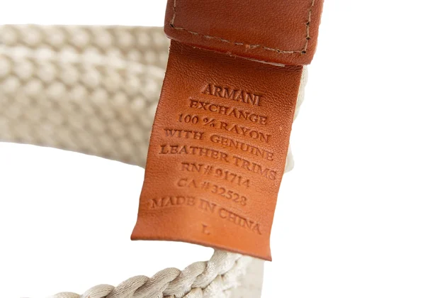 ARMANI EXCHANGE Braided Circle Buckle Belt K-162376_007