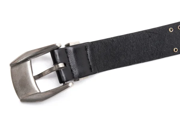 GIANNI VERSACE Medusa Rivet Buckle Design Leather Belt K-162379_006