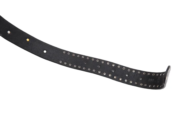 GIANNI VERSACE Medusa Rivet Buckle Design Leather Belt K-162379_007