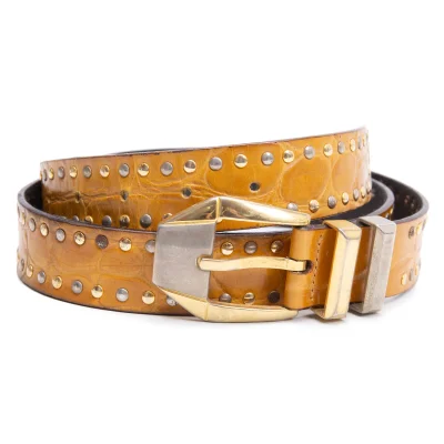 GIANNI VERSACE Rivet Leather Belt