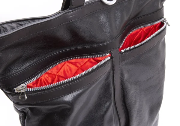 ISAMU KATAYAMA BACKLASH Quilting Lining Leather Tote Bag K-162383_012