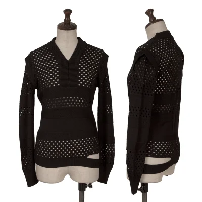 KARL LAGERFELD Mesh Striped Knit