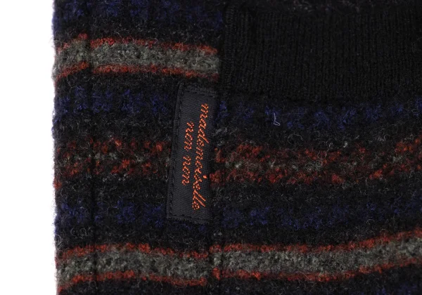Mademoiselle NON NON Shawl-collar Striped Knit Jacket K-162390_010