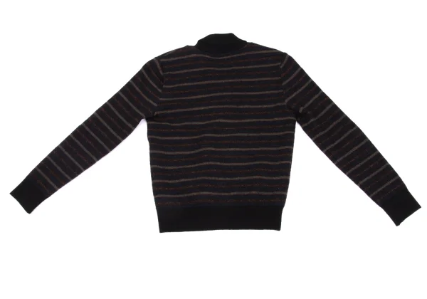 Mademoiselle NON NON Shawl-collar Striped Knit Jacket K-162390_012