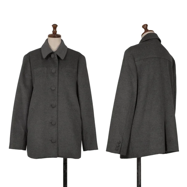 Mademoiselle NON NON Angora Wool Jacket Grey 38M K-162392_001