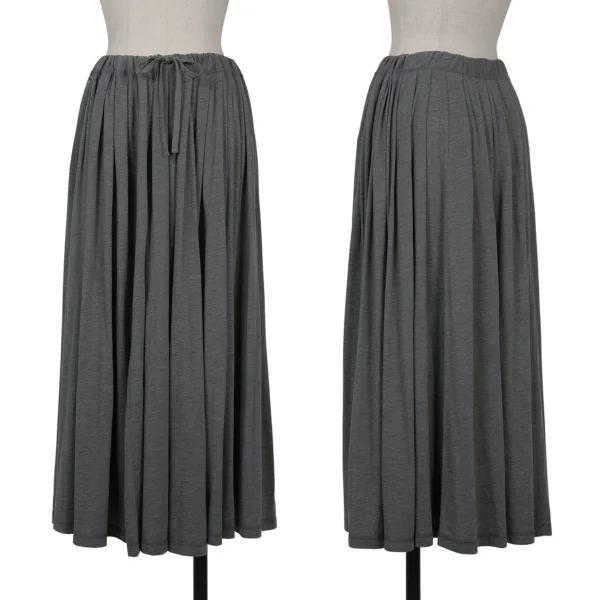 Mademoiselle NON NON Angora Blended Tuck Flare Skirt Grey S-M K-162394_001