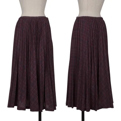 Mademoiselle NON NON Checker Pleats Skirt