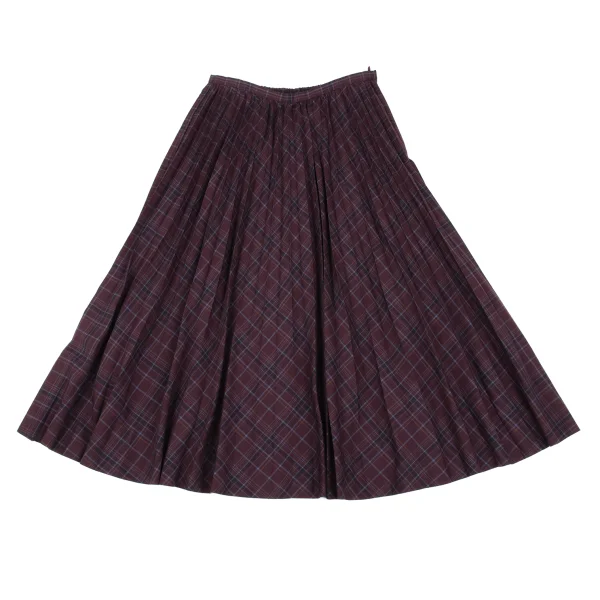 Mademoiselle NON NON Checker Pleats Skirt K-162395_002