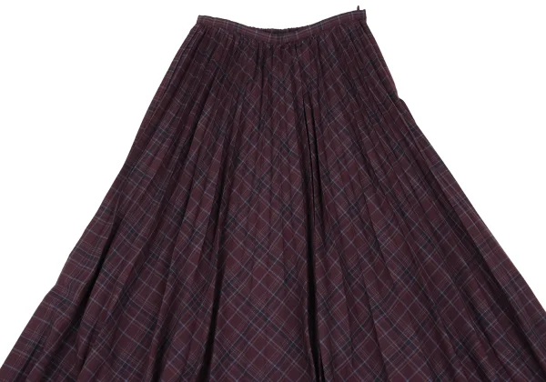 Mademoiselle NON NON Checker Pleats Skirt K-162395_003