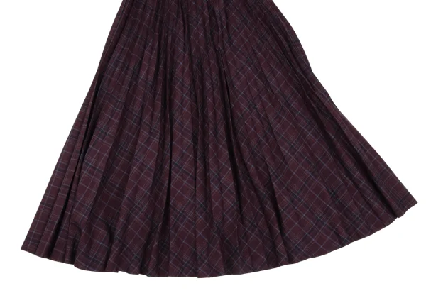 Mademoiselle NON NON Checker Pleats Skirt K-162395_006