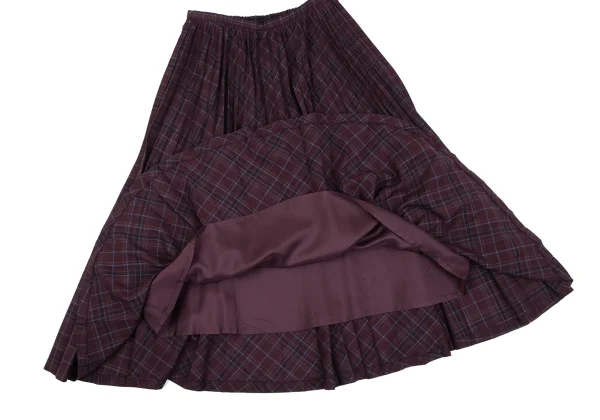 Mademoiselle NON NON Checker Pleats Skirt K-162395_007