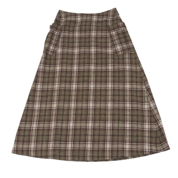 Mademoiselle NON NON Cotton Blended Checker Skirt K-162396_002