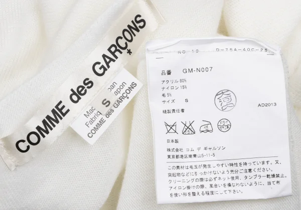 COMME des GARCONS Frill Patch Design Knit Top K-162404_014