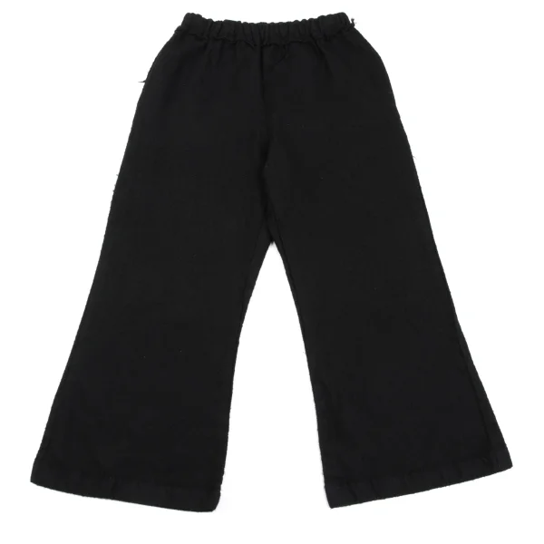 トリココムデギャルソンtricot COMME des GARCONS 製品染めウールパッチポケットブーツカットパンツ 黒M位