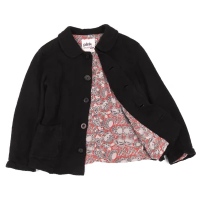 JUNYA WATANABE MAN PINK Dyed Floral Printed Lining Knit Jacket