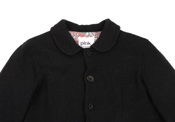 JUNYA WATANABE MAN PINK Dyed Floral Printed Lining Knit Jacket K-162407_004