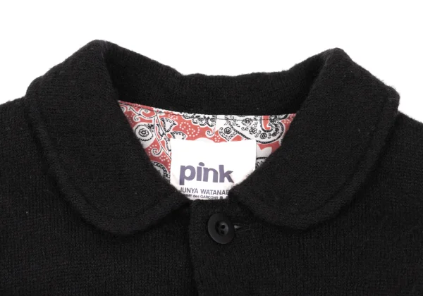 JUNYA WATANABE MAN PINK Dyed Floral Printed Lining Knit Jacket K-162407_005