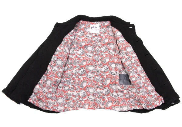 JUNYA WATANABE MAN PINK Dyed Floral Printed Lining Knit Jacket K-162407_012