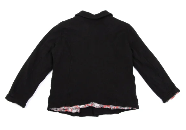 JUNYA WATANABE MAN PINK Dyed Floral Printed Lining Knit Jacket K-162407_013