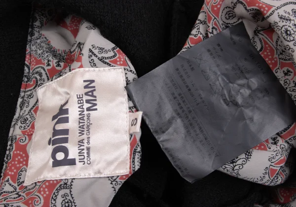 JUNYA WATANABE MAN PINK Dyed Floral Printed Lining Knit Jacket K-162407_016