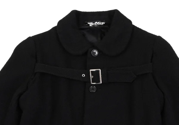 BLACK COMME des GARCONS Front Belted Wool Jacket K-162408_003