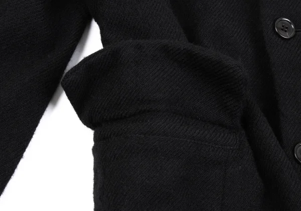 BLACK COMME des GARCONS Front Belted Wool Jacket K-162408_012