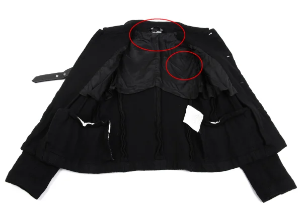 BLACK COMME des GARCONS Front Belted Wool Jacket K-162408_013