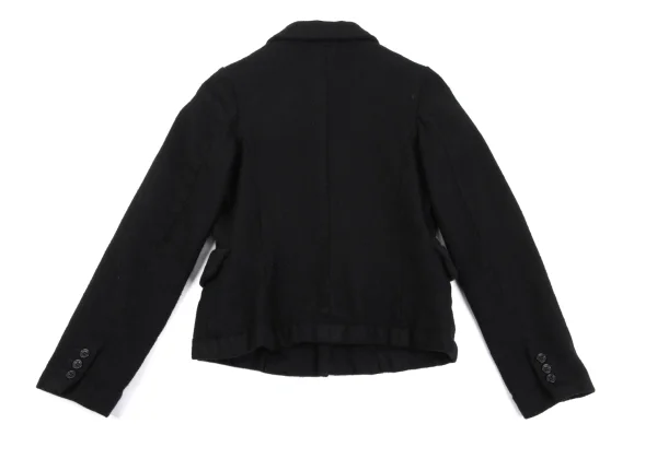 BLACK COMME des GARCONS Front Belted Wool Jacket K-162408_016
