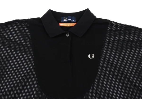 FRED PERRY×mintdesigns See-through Stripe Switching Sleeveless Polo Shirt K-162410_003
