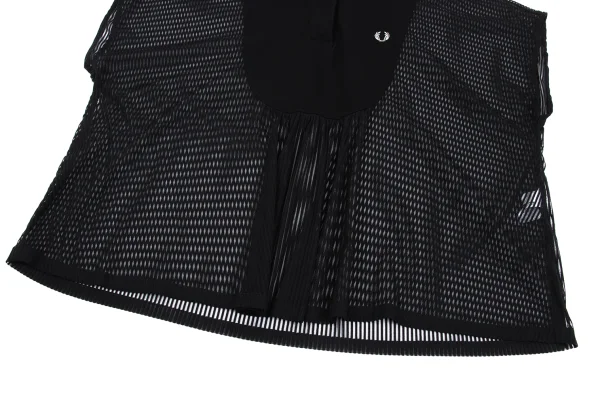 FRED PERRY×mintdesigns See-through Stripe Switching Sleeveless Polo Shirt K-162410_009