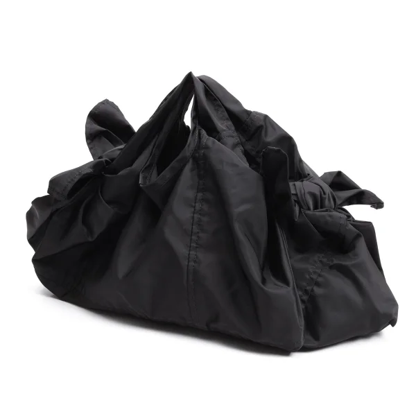 BLACK COMME des GARCONS Side Ribbon Nylon Hand-Bag Black  K-162411_001