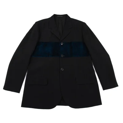 Yohji Yamamoto POUR HOMME Velour Switching Wool Gaba Jacket