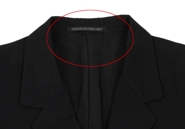 Yohji Yamamoto POUR HOMME Velour Switching Wool Gaba Jacket K-162414_003