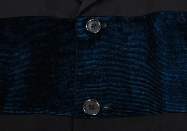 Yohji Yamamoto POUR HOMME Velour Switching Wool Gaba Jacket K-162414_005