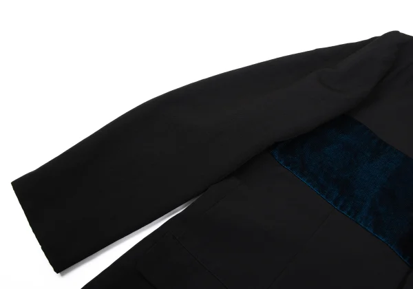 Yohji Yamamoto POUR HOMME Velour Switching Wool Gaba Jacket K-162414_006