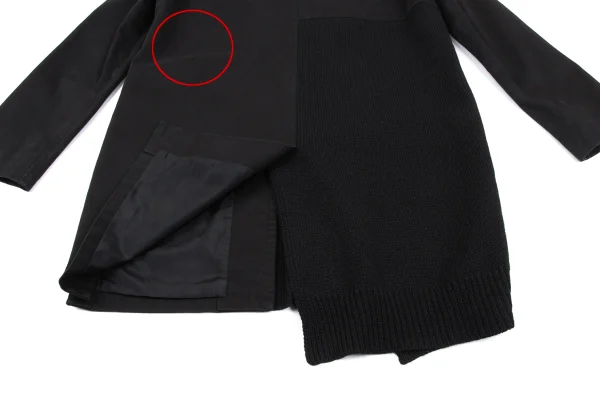 Yohji Yamamoto POUR HOMME Knit Switching Cotton Chinese Jacket K-162416_016