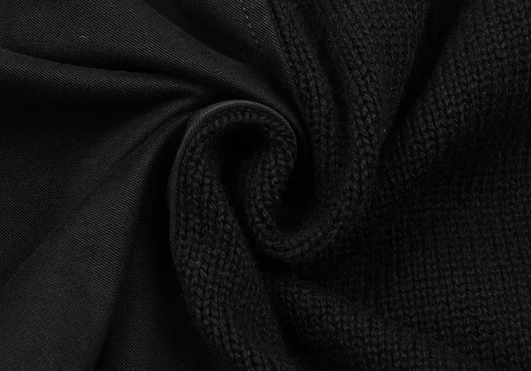 Yohji Yamamoto POUR HOMME Knit Switching Cotton Chinese Jacket K-162416_018