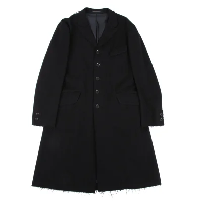 Yohji Yamamoto POUR HOMME Cut Off Wool Chester Coat
