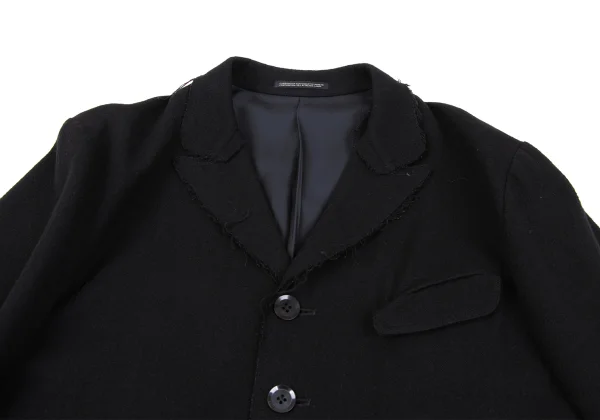 Yohji Yamamoto POUR HOMME Cut Off Wool Chester Coat K-162417_002