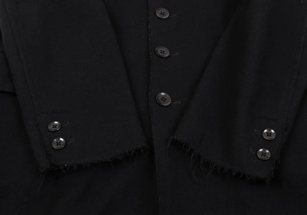 Yohji Yamamoto POUR HOMME Cut Off Wool Chester Coat K-162417_007
