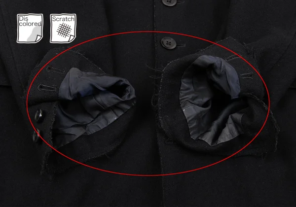 Yohji Yamamoto POUR HOMME Cut Off Wool Chester Coat K-162417_008