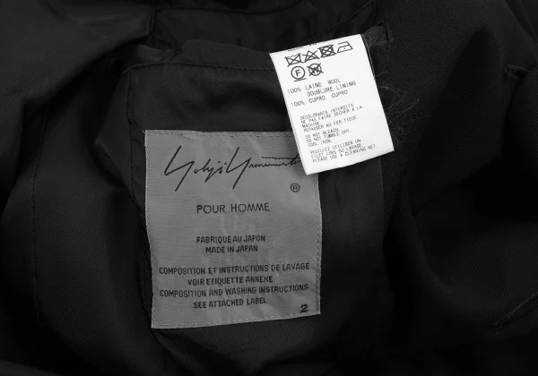 Yohji Yamamoto POUR HOMME Wool Gaba Doctor Jacket K-162418_019