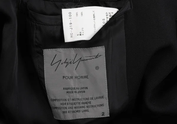 Yohji Yamamoto POUR HOMME Wool Gaba Doctor Jacket K-162418_020