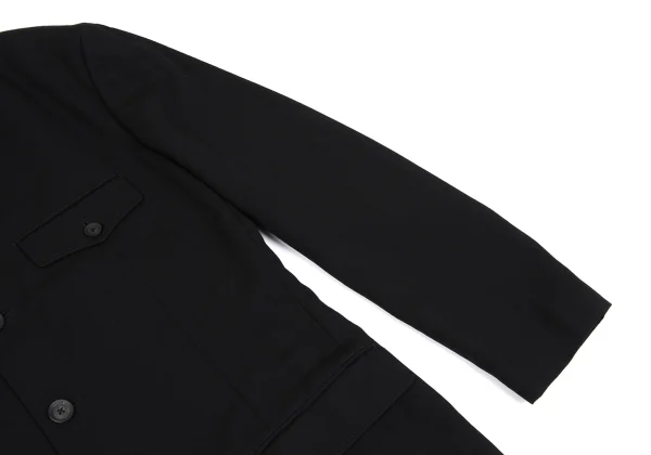 Yohji Yamamoto POUR HOMME Wool Gaba Asymmetry Long Jacket K-162419_006