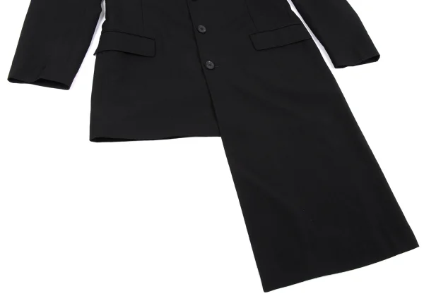 Yohji Yamamoto POUR HOMME Wool Gaba Asymmetry Long Jacket K-162419_008