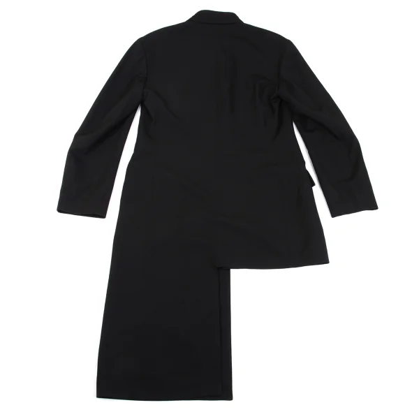 Yohji Yamamoto POUR HOMME Wool Gaba Asymmetry Long Jacket K-162419_011