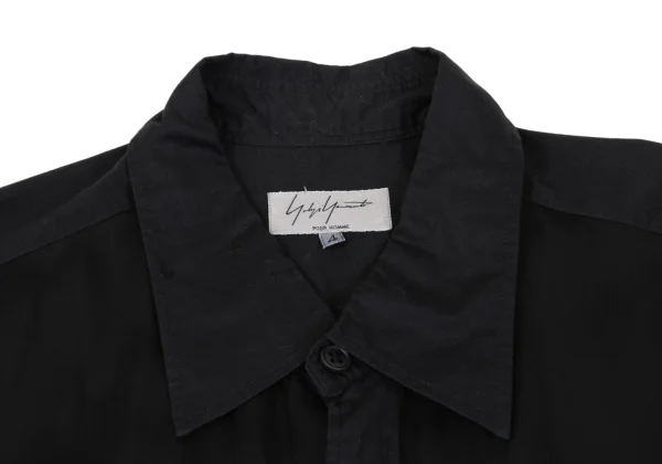 Yohji Yamamoto POUR HOMME  Cotton Switching Back Button Cupra Shirt K-162420_004