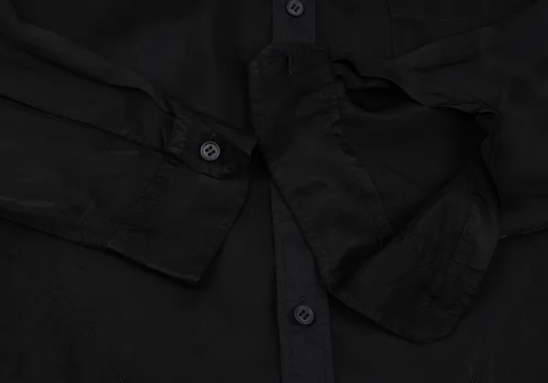 Yohji Yamamoto POUR HOMME  Cotton Switching Back Button Cupra Shirt K-162420_008