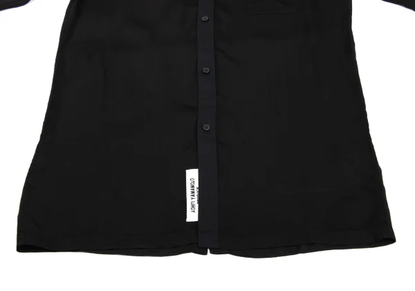 Yohji Yamamoto POUR HOMME  Cotton Switching Back Button Cupra Shirt K-162420_009