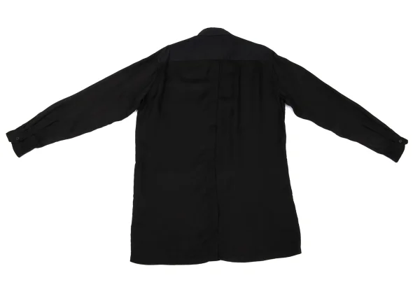 Yohji Yamamoto POUR HOMME  Cotton Switching Back Button Cupra Shirt K-162420_013